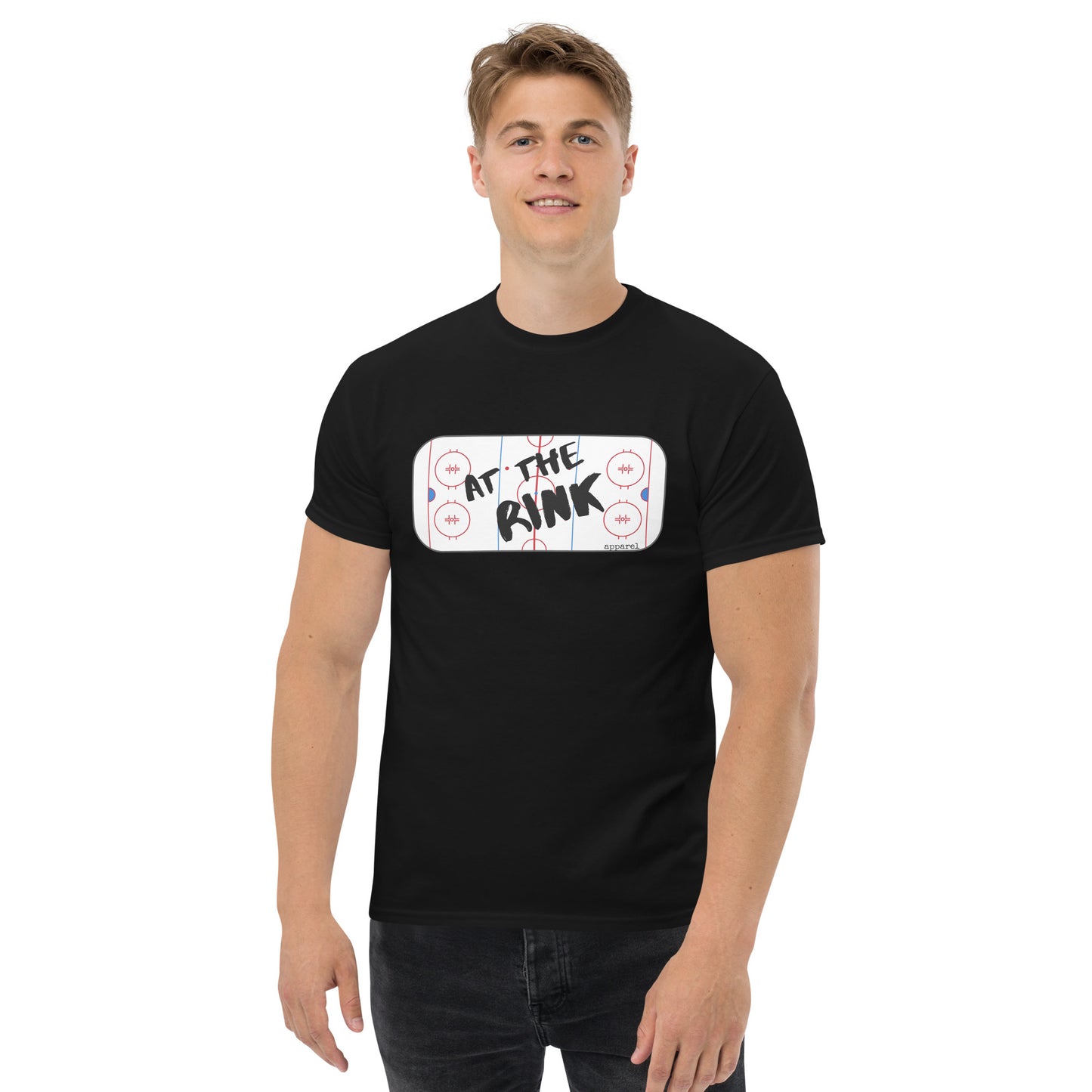 at the rink apparel logo men's classic tee