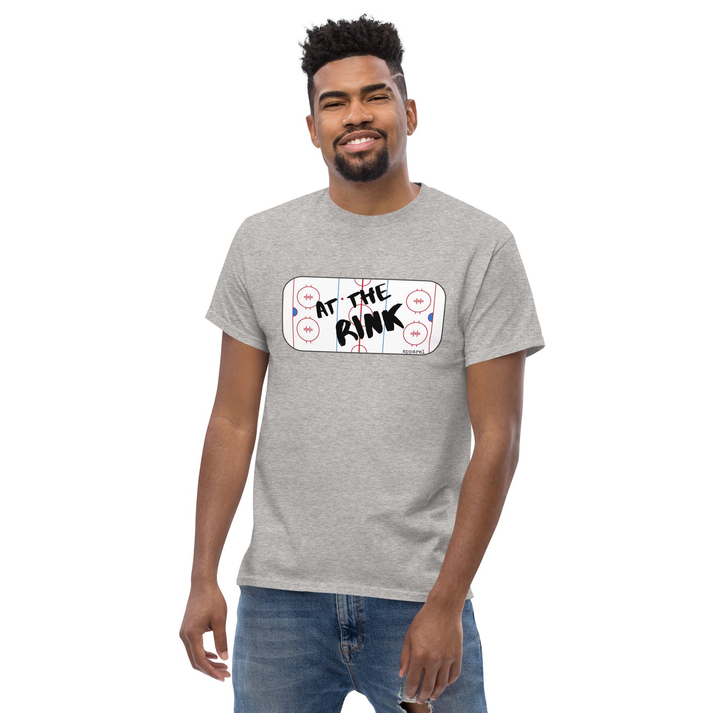 at the rink apparel logo men's classic tee